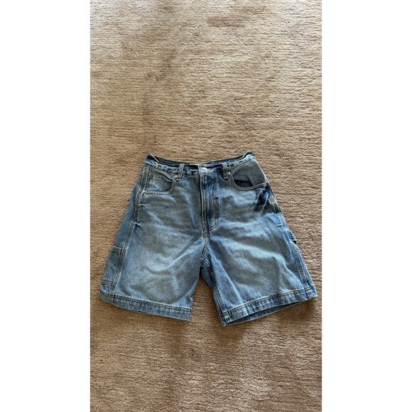 BDG Urban Outfitters Denim Carpenter Shorts Light Wash Blue Size 28 - Picture 1 of 5